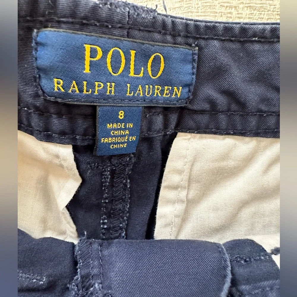 Boys Ralph Lauren Navy Cargo Shorts